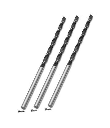 Set van 3 extra lange houtboren (10x300 mm), Verzenden, Nieuw