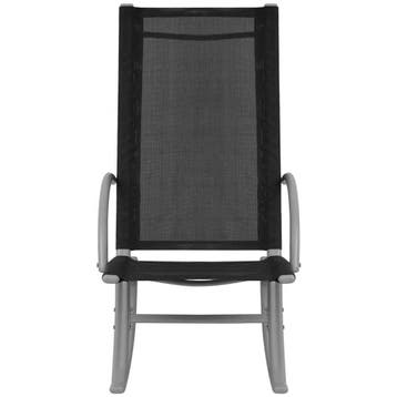vidaXL Tuinschommelstoelen 2 st staal en textileen zwart, Verzenden, Nieuw