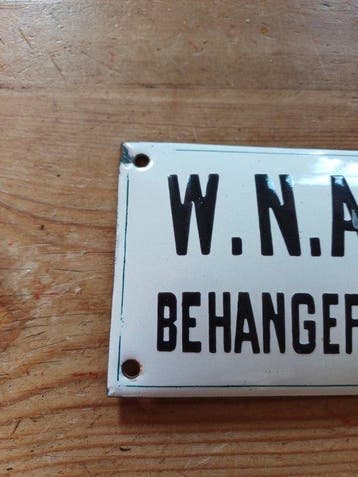 Plaque émaillée W N A van Ophem - Enseigne en émail - Émail