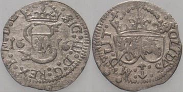 1 Schilling 1616 Litauen Sigismund Iii, 1587-1632, Verzenden, België