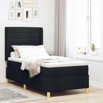 vidaXL Boxspring bed met matras met hoofdeinde Zwart 90 x, Verzenden, Nieuw