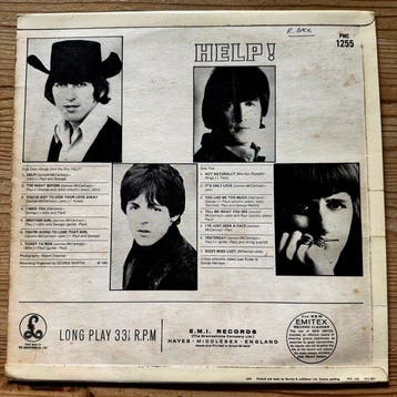Beatles - HELP ! [first UK mono pressing] 1965 - Vinylplaat