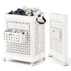 2dekans | Coast Wasmand op Wielen Wit – 75L – 43,5 x 34 x 61, Ophalen of Verzenden