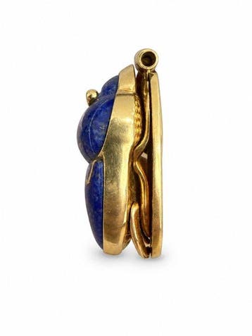 Halsketting - 18 karaat Geel goud Lapis lazuli, Nieuw