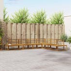vidaXL Buiten bank set Naturel Massief Acacia Hout, Verzenden, Nieuw