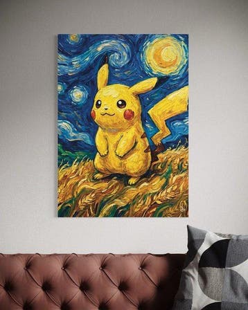 ANDSAL - Pikachu in Starry Night Van Gogh Tribute Pokémon, Nieuw