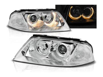 Angel Eyes koplampen Chrome geschikt voor VW Passat 3BG, Auto-onderdelen, Verzenden, Nieuw, Volkswagen