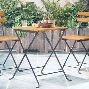 vidaXL Bistrotafel 55x54x71 cm massief acaciahout, Jardin & Terrasse, Verzenden
