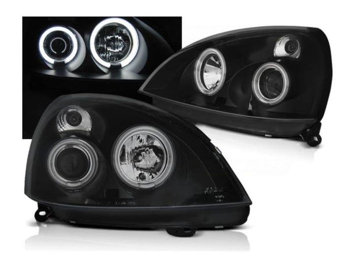CCFL Angel Eyes Black koplampen geschikt voor Renault Clio 2, Autos : Pièces & Accessoires, Éclairage, Envoi