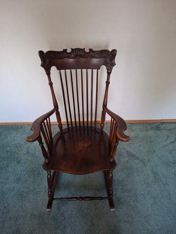 Chaise à bascule - Bois dur - fauteuil à bascule ancien