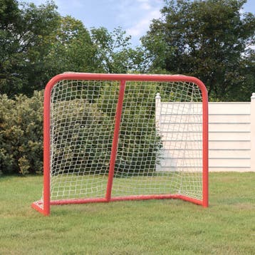 vidaXL Hockeydoel 183x71x122 cm polyester rood en wit, Verzenden
