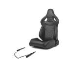KIT SIÈGE BAQUET SPORT UNIVERSEL CUIR NOIR STYLE SPORTSTER, Autos : Pièces & Accessoires, Verzenden