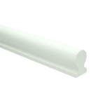 Trapleuning wit gegrond sleutelgat 40x60 mm 300 cm, Ophalen of Verzenden, Nieuw