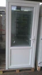 PVC achterdeur 98x215cm HR++ 3-punt haakslot (2/3 glasHR++)., 80 tot 100 cm, Nieuw, Ophalen of Verzenden, Buitendeur