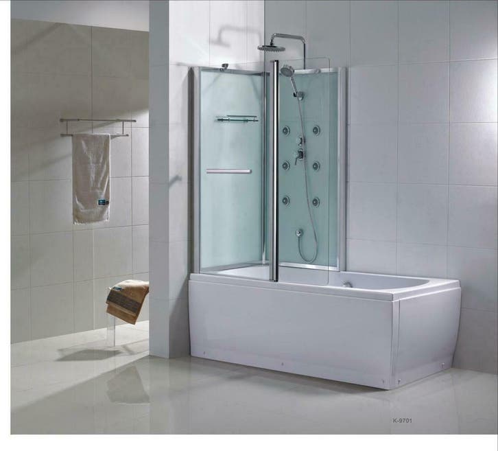 Vanity links bad/douche 170x85 h 218 veiligheidsglas 5 mm, Huis en Inrichting, Badkamer | Badkamermeubels, Ophalen of Verzenden