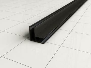 hoekprofiel tbv glaswand 1cm 200cm matzwart, Doe-het-zelf en Bouw, Ophalen of Verzenden, Nieuw