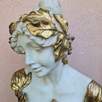 sculptuur, Innocence bust - 60 cm - agglomeraatmarmerhars -, Nieuw