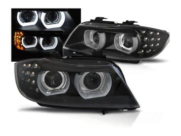 3D LED Angel Eyes Black koplamp BMW E90/E91, Autos : Pièces & Accessoires, Verzenden