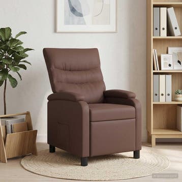 vidaXL Recliner Bruin Kunstleer, Verzenden, Nieuw