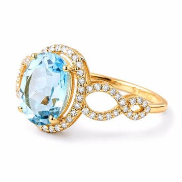Zonder minimumprijs - Ring - 14 karaat Geel goud - 2.48ct., Handtassen en Accessoires, Ringen, Nieuw