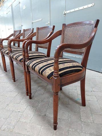 Chaise (4) - Acajou - Fauteuil (fauteuil à accoudoirs)