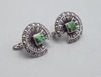 Zilver, Art Deco, Zoisiet - Oorbellen - + Markasieten.