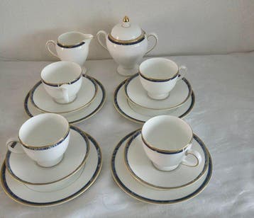 Wedgwood - Service à thé (14) - Cantata - Porcelaine à la