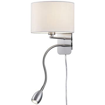 LED Wandlamp 3W Warm Wit 2700K–3000K - Mat Wit Aluminium, Fl, Verzenden, Nieuw