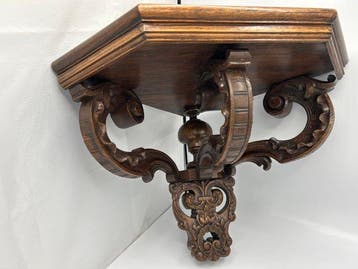 houtsnijwerk - Wandtafel - Antieke (Neo-)Barokke wandconsole