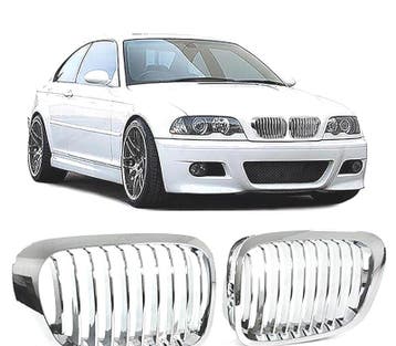 CALANDRES BMW E46 COUPÉ CABRIO 99-03 LOOK M CHROMÉ, Verzenden, Nieuw