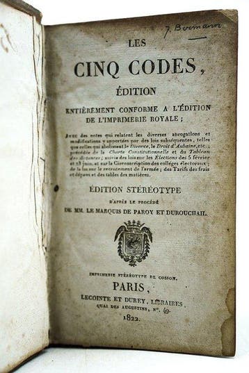 Napoléon - Les cinq codes, entièrement conforme à lédition