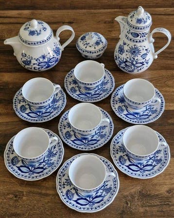 Kahla - Service à café (17) - Zwiebelmuster - Porcelaine -