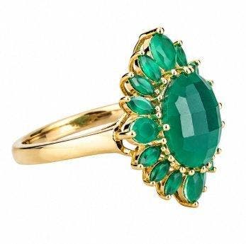 Zonder minimumprijs - Ring Zilver - 7.31ct. tw. Chalcedoon -