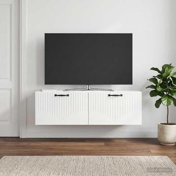 vidaXL Wandmontage TV-kast Hoogglans Wit 98 x 31 x 30 cm, Verzenden, Nieuw