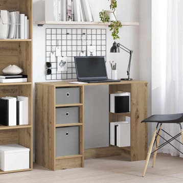 vidaXL Bureau Artisan Eiken Bewerkt hout 100 x 40 x 75 cm, Huis en Inrichting, Verzenden, Nieuw
