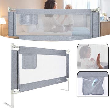 Bedhekje - 200 cm - Bedrand - Bedrail - Bedrek - Grijs - Auf, Verzenden, Nieuw