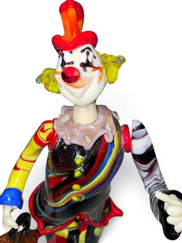 Sculpture, Clown - 26 cm - Verre, Antiek en Kunst