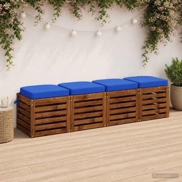 vidaXL 4-delige zitkussens SOEST 4 st 100% Polyester, Huis en Inrichting, Verzenden, Nieuw