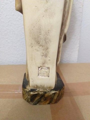 sculptuur, san jose con niño - 45 cm - Stuc, houtplamuur -