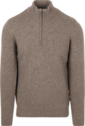 Barbour Half Zip Trui Wol Taupe maat Maat 52/54 (L) Heren, Maat 52/54 (L), Barbour, Bruin, Verzenden