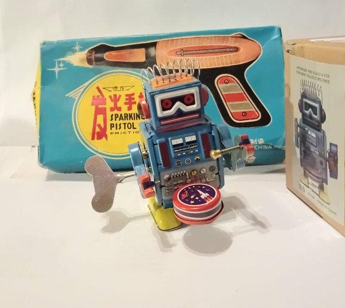 MF China - Speelgoed robot Friction Space Pistol (MF116), Antiquités & Art, Antiquités | Jouets