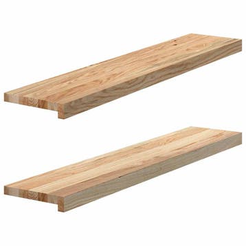vidaXL Vensterbanken 2 st onbehandeld 100x20x2 cm massief, Doe-het-zelf en Bouw, Verzenden, Nieuw