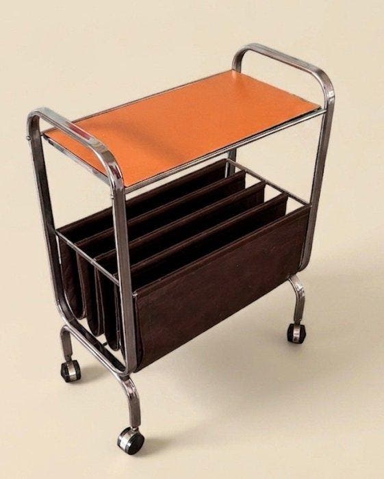 Trolley - Synthetisch leder - tijdschriftenhouder, Antiek en Kunst, Kunst | Designobjecten