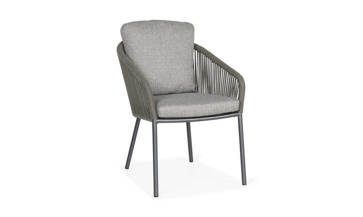 Suns Nappa eetstoel Fishbone weaving carbon grey, Tuin en Terras, Tuinsets en Loungesets