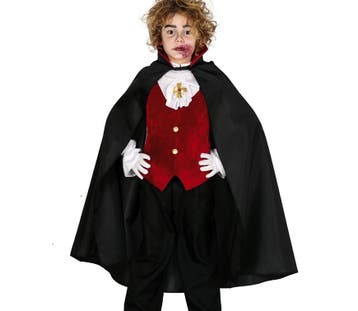 Halloween Vampier Cape Kind 90cm, Verzenden, Nieuw