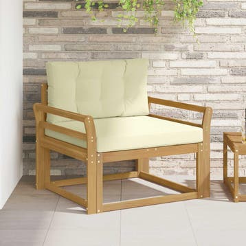 vidaXL Buiten Midden Sofa Polyester Wit, Verzenden