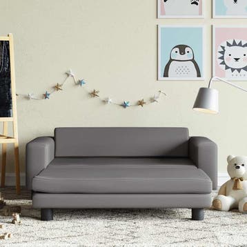 vidaXL Kinderbank met voetensteun 100x50x30 cm kunstleer, Verzenden, Nieuw