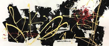 Dam Domido - Black vision - White background - 105 x 45 cm