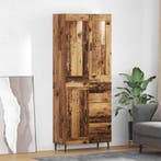 vidaXL Highboard met lade 2 pcs Oud Hout Bewerkt hout, Verzenden, Nieuw