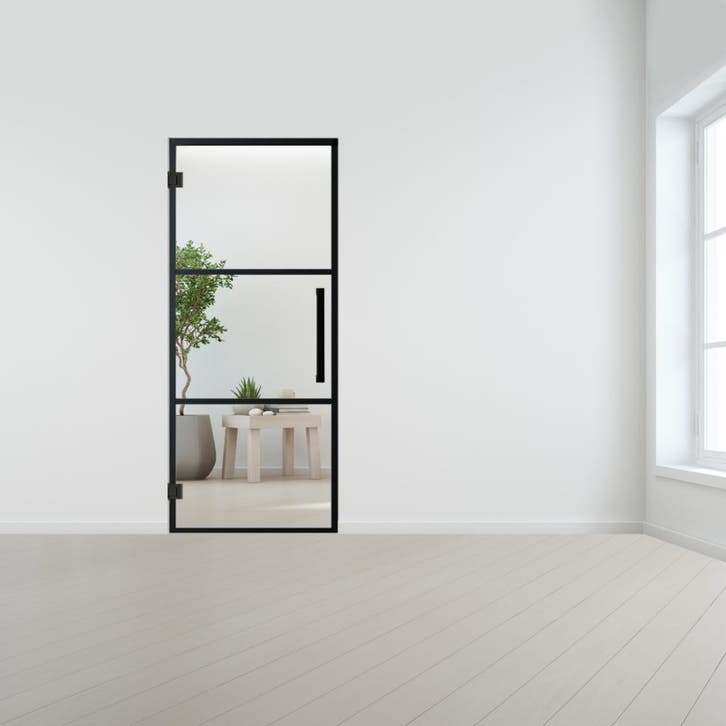 Steel look pendeldeur zonder kozijn, Doe-het-zelf en Bouw, Deuren en Vliegenramen, Nieuw, Verzenden